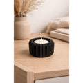 Porta Vela Decorativo Canelado com Velas Rechaud | Luz & Aconchego