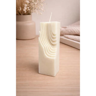 Vela Decorativa Escultural Minimalista em Cera | Luz & Aconchego