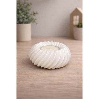 Porta Vela Decorativo Espiral com 2 Velas Rechaud | Luz & Aconchego